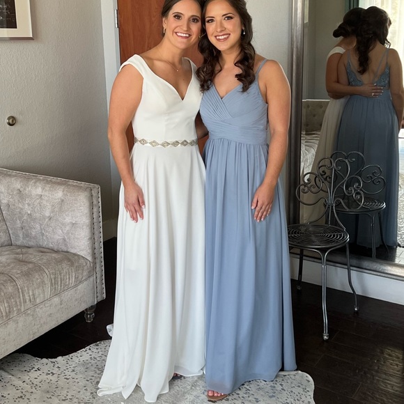 Azazie Blake in Dusty Blue - Picture 1 of 3